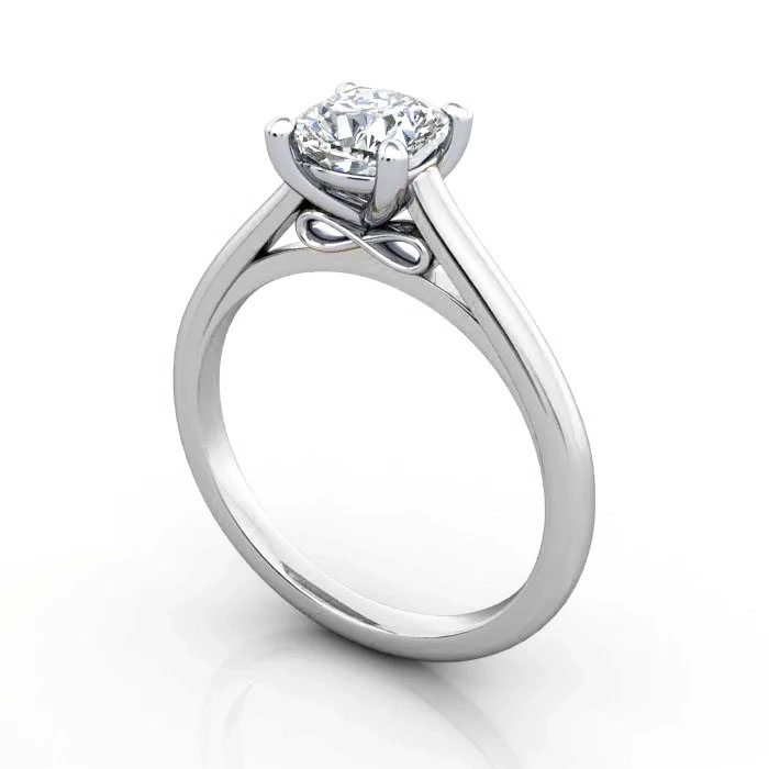 Cushion Cut Solitaire Diamond Ring White Gold RS34 3D Cushion Cut Solitaire Diamond Ring White Gold RS34 3D