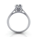 Cushion Cut Solitaire Diamond Ring White Gold RS34 TF Cushion Cut Solitaire Diamond Ring White Gold RS34 TF