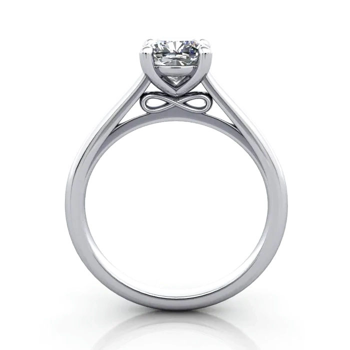 Cushion Cut Solitaire Diamond Ring White Gold RS34 TF Cushion Cut Solitaire Diamond Ring White Gold RS34 TF