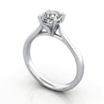 Cushion Cut Solitaire Diamond Ring White Gold RS41 3D Cushion Cut Solitaire Diamond Ring White Gold RS41 3D