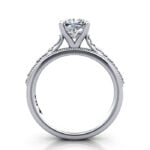 Cushion Cut Solitaire Diamond Ring White Gold RS50 TF