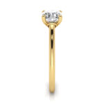 Cushion Cut Solitaire Diamond Ring Yellow Gold RS1 SV