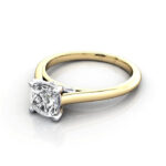 Cushion Cut Solitaire Diamond Ring Yellow Gold RS34 LF Cushion Cut Solitaire Diamond Ring Yellow Gold RS34 LF