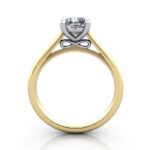 Cushion Cut Solitaire Diamond Ring Yellow Gold RS34 TF Cushion Cut Solitaire Diamond Ring Yellow Gold RS34 TF