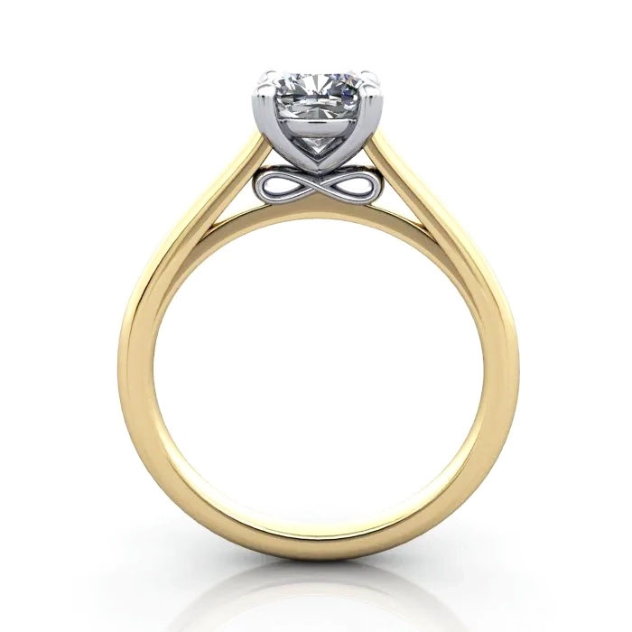 Cushion Cut Solitaire Diamond Ring Yellow Gold RS34 TF Cushion Cut Solitaire Diamond Ring Yellow Gold RS34 TF
