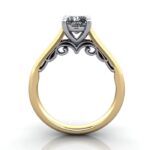 Cushion Cut Solitaire Diamond Ring Yellow Gold RS35 TF Cushion Cut Solitaire Diamond Ring Yellow Gold RS35 TF