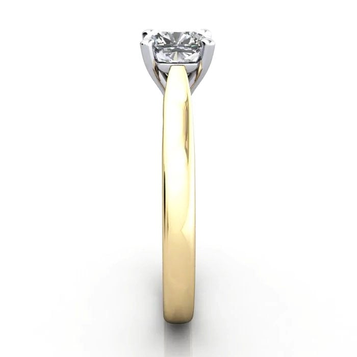 Cushion Cut Solitaire Diamond Ring Yellow Gold RS41 SV Cushion Cut Solitaire Diamond Ring Yellow Gold RS41 SV