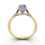 Cushion Cut Solitaire Diamond Ring Yellow Gold RS41 TF Cushion Cut Solitaire Diamond Ring Yellow Gold RS41 TF