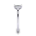Emerald Cut Solitaire Diamond Ring Platinum RS1 SV Emerald Cut Solitaire Diamond Ring Platinum RS1 SV