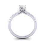 Emerald Cut Solitaire Diamond Ring Platinum RS1 TF Emerald Cut Solitaire Diamond Ring Platinum RS1 TF