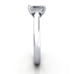 Emerald Cut Solitaire Diamond Ring Platinum RS41 SV Emerald Cut Solitaire Diamond Ring Platinum RS41 SV