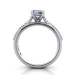 Emerald Cut Solitaire Diamond Ring Platinum RS50 TF