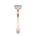Emerald Cut Solitaire Diamond Ring Rose Gold RS1 SV Emerald Cut Solitaire Diamond Ring Rose Gold RS1 SV