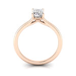 Emerald Cut Solitaire Diamond Ring Rose Gold RS1 TF Emerald Cut Solitaire Diamond Ring Rose Gold RS1 TF