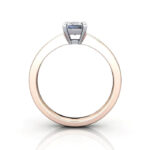 Emerald Cut Solitaire Diamond Ring Rose Gold RS27 TF Emerald Cut Solitaire Diamond Ring Rose Gold RS27 TF