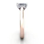 Emerald Cut Solitaire Diamond Ring Rose Gold RS41 SV Emerald Cut Solitaire Diamond Ring Rose Gold RS41 SV