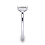 Emerald Cut Solitaire Diamond Ring White Gold RS1 SV Emerald Cut Solitaire Diamond Ring White Gold RS1 SV