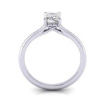 Emerald Cut Solitaire Diamond Ring White Gold RS1 TF Emerald Cut Solitaire Diamond Ring White Gold RS1 TF