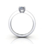 Emerald Cut Solitaire Diamond Ring White Gold RS27 TF Emerald Cut Solitaire Diamond Ring White Gold RS27 TF
