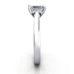 Emerald Cut Solitaire Diamond Ring White Gold RS41 SV Emerald Cut Solitaire Diamond Ring White Gold RS41 SV