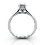 Emerald Cut Solitaire Diamond Ring White Gold RS41 TF Emerald Cut Solitaire Diamond Ring White Gold RS41 TF
