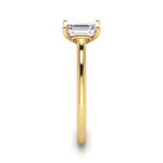 Emerald Cut Solitaire Diamond Ring Yellow Gold RS1 SV Emerald Cut Solitaire Diamond Ring Yellow Gold RS1 SV