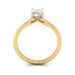 Emerald Cut Solitaire Diamond Ring Yellow Gold RS1 TF Emerald Cut Solitaire Diamond Ring Yellow Gold RS1 TF