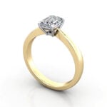 Emerald Cut Solitaire Diamond Ring Yellow Gold RS27 3D Emerald Cut Solitaire Diamond Ring Yellow Gold RS27 3D