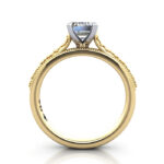 Emerald Cut Solitaire Diamond Ring Yellow Gold RS50 TF Emerald Cut Solitaire Diamond Ring Yellow Gold RS50 TF