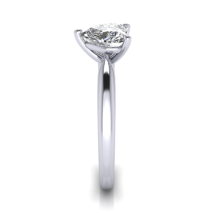 Heart Shaped Solitaire Diamond Ring Platinum RS7 SV Heart Shaped Solitaire Diamond Ring Platinum RS7 SV