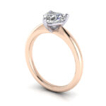 Heart Shaped Solitaire Diamond Ring Rose Gold RS7 3D Heart Shaped Solitaire Diamond Ring Rose Gold RS7 3D