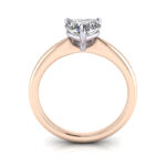 Heart Shaped Solitaire Diamond Ring Rose Gold RS7 TF Heart Shaped Solitaire Diamond Ring Rose Gold RS7 TF