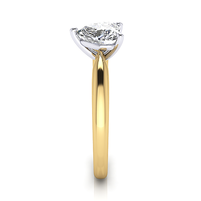 Heart Shaped Solitaire Diamond Ring Yellow Gold RS7 SV Heart Shaped Solitaire Diamond Ring Yellow Gold RS7 SV