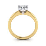 Heart Shaped Solitaire Diamond Ring Yellow Gold RS7 TF Heart Shaped Solitaire Diamond Ring Yellow Gold RS7 TF