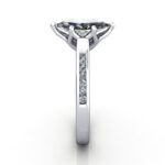 Marquise Cut Solitaire Accent Diamond Ring Platinum RSA3 SV