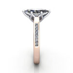 Marquise Cut Solitaire Accent Diamond Ring Rose Gold RSA3 SV