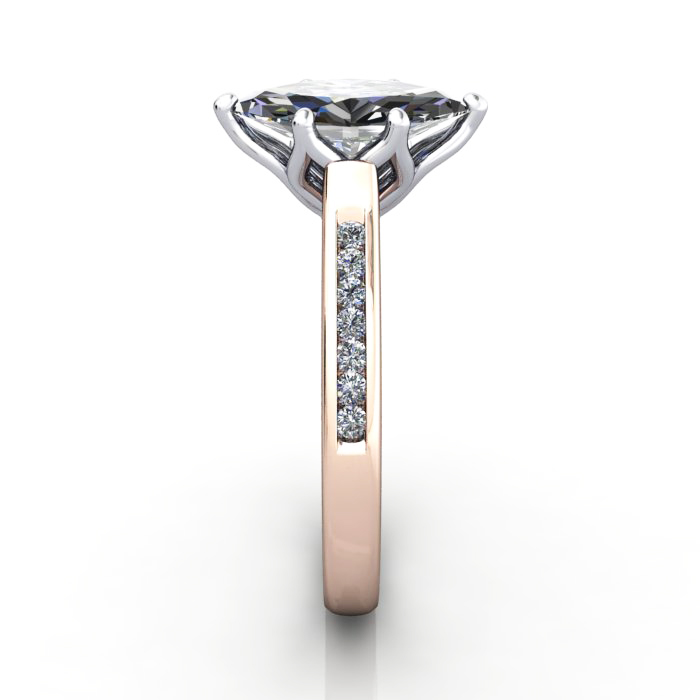 Marquise Cut Solitaire Accent Diamond Ring Rose Gold RSA3 SV