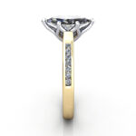 Marquise Cut Solitaire Accent Diamond Ring Yellow Gold RSA3 SV