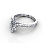 Marquise Cut Solitaire Diamond Ring Platinum RS50 LF
