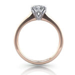 Marquise Cut Solitaire Diamond Ring Rose Gold RS19 TF Marquise Cut Solitaire Diamond Ring Rose Gold RS19 TF