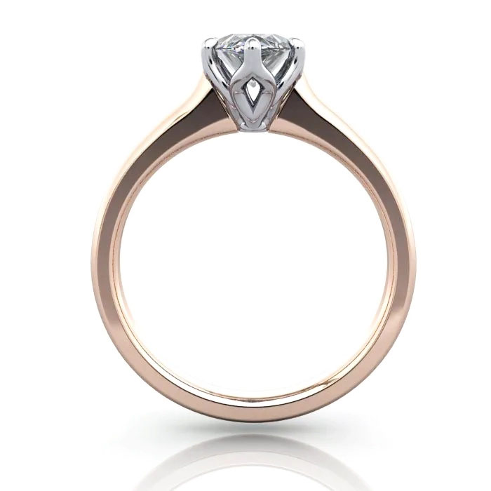 Marquise Cut Solitaire Diamond Ring Rose Gold RS19 TF Marquise Cut Solitaire Diamond Ring Rose Gold RS19 TF