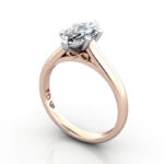 Marquise Cut Solitaire Diamond Ring Rose Gold RS34 3D Marquise Cut Solitaire Diamond Ring Rose Gold RS34 3D