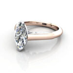Marquise Cut Solitaire Diamond Ring Rose Gold RS35 LF Marquise Cut Solitaire Diamond Ring Rose Gold RS35 LF