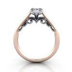 Marquise Cut Solitaire Diamond Ring Rose Gold RS35 TF Marquise Cut Solitaire Diamond Ring Rose Gold RS35 TF