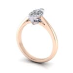 Marquise Cut Solitaire Diamond Ring Rose Gold RS5 3D Marquise Cut Solitaire Diamond Ring Rose Gold RS5 3D