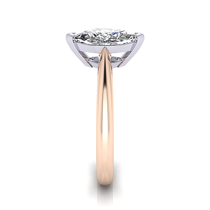 Marquise Cut Solitaire Diamond Ring Rose Gold RS5 SV Marquise Cut Solitaire Diamond Ring Rose Gold RS5 SV