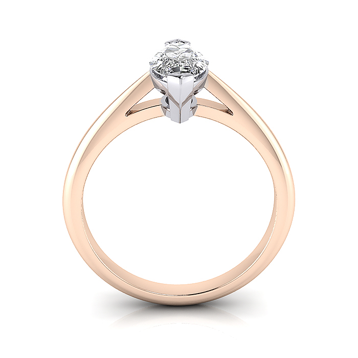 Marquise Cut Solitaire Diamond Ring Rose Gold RS5 TF Marquise Cut Solitaire Diamond Ring Rose Gold RS5 TF