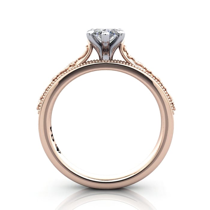 Marquise Cut Solitaire Diamond Ring Rose Gold RS50 TF Marquise Cut Solitaire Diamond Ring Rose Gold RS50 TF
