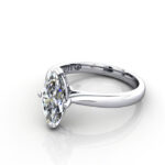 Marquise Cut Solitaire Diamond Ring White Gold RS28 LF Marquise Cut Solitaire Diamond Ring White Gold RS28 LF