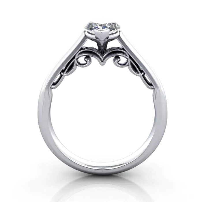 Marquise Cut Solitaire Diamond Ring White Gold RS35 TF Marquise Cut Solitaire Diamond Ring White Gold RS35 TF